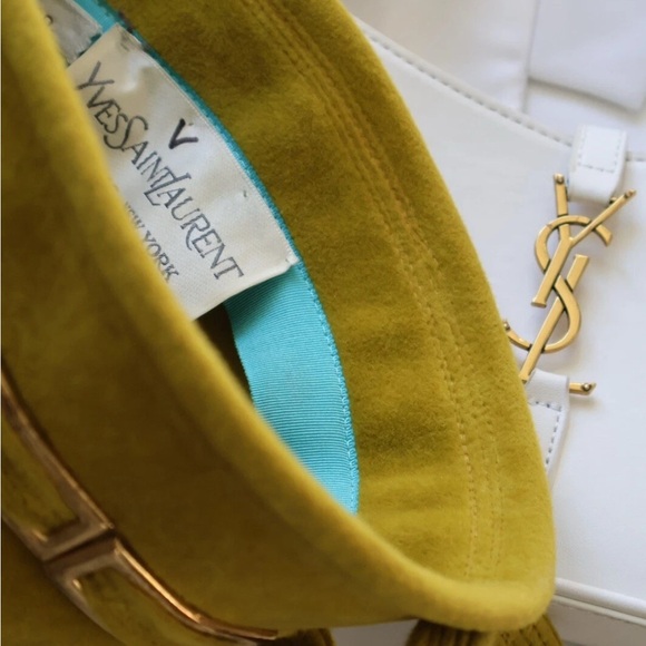 Stylish Yves Saint Laurent YSL Mod bucket Hat 1930s Chartreuse Yellow Hat main image 4